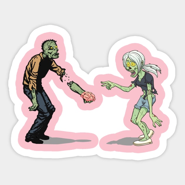 Zombi lover Sticker by DrTigrou